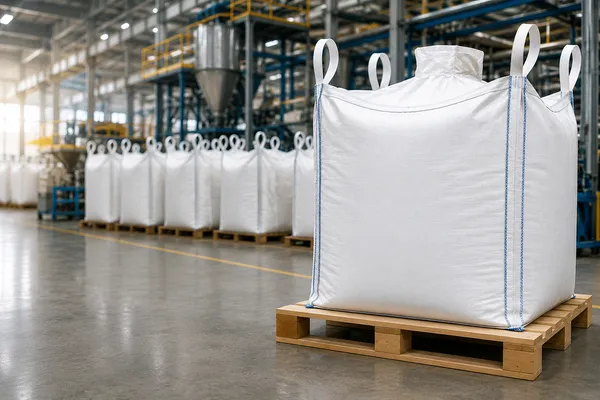 Four-panel bag for industrial materials