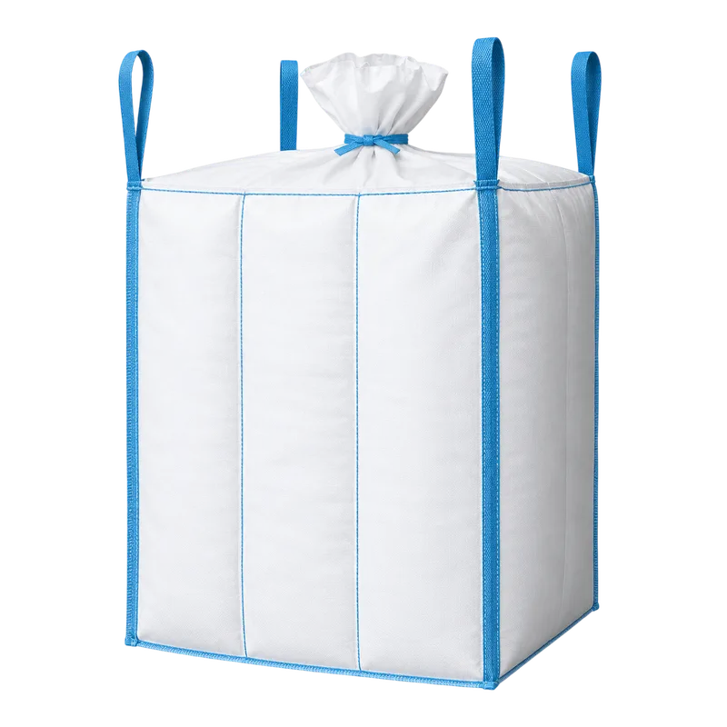 Baffle bulk bag for industrial material handling